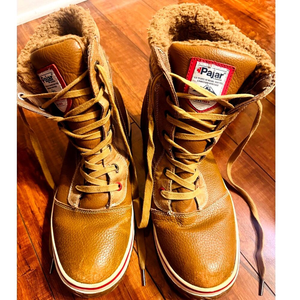 PAJAR Canada Tour Pebbled Leather Extreme Weather Waterproof Camel Men Boots 12